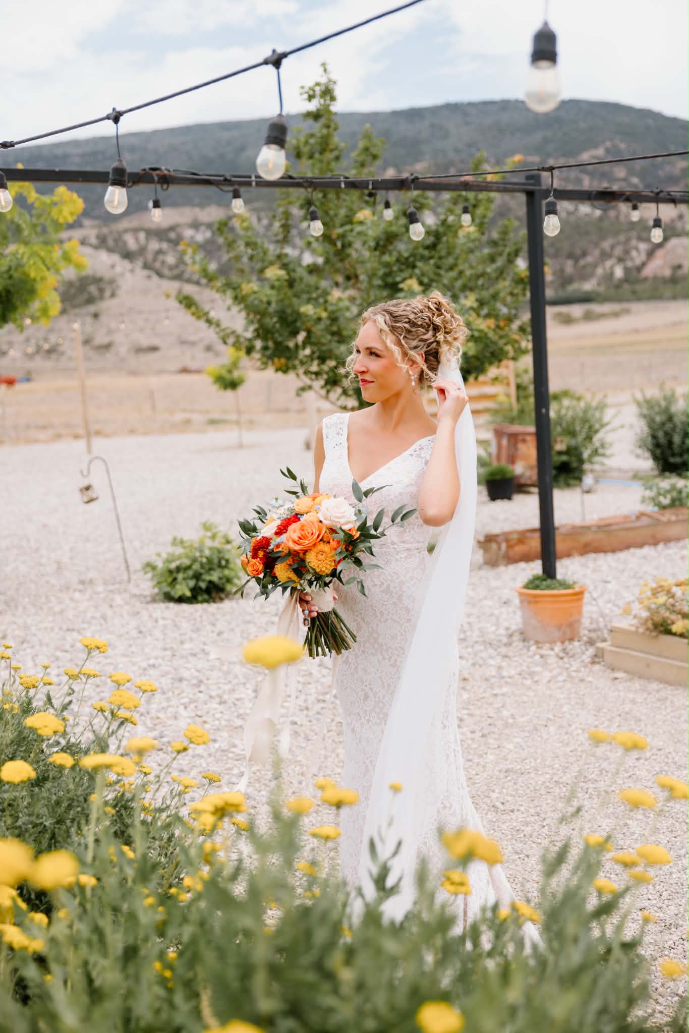 Bridal hair styling
