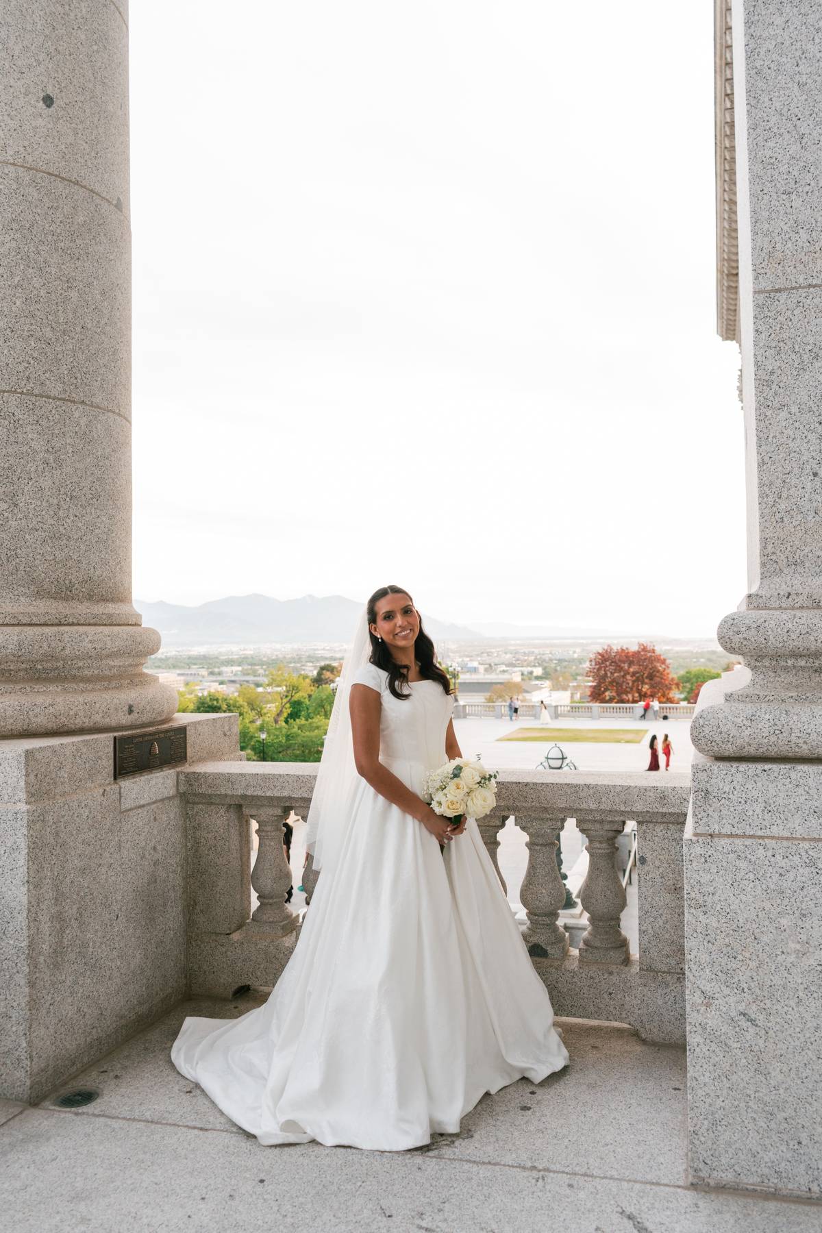 Bride at outdoor venue